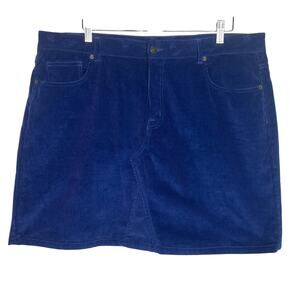 Frye and Co.‎ Women's Size 16 Heritage Blue Corduroy Mini Skirt